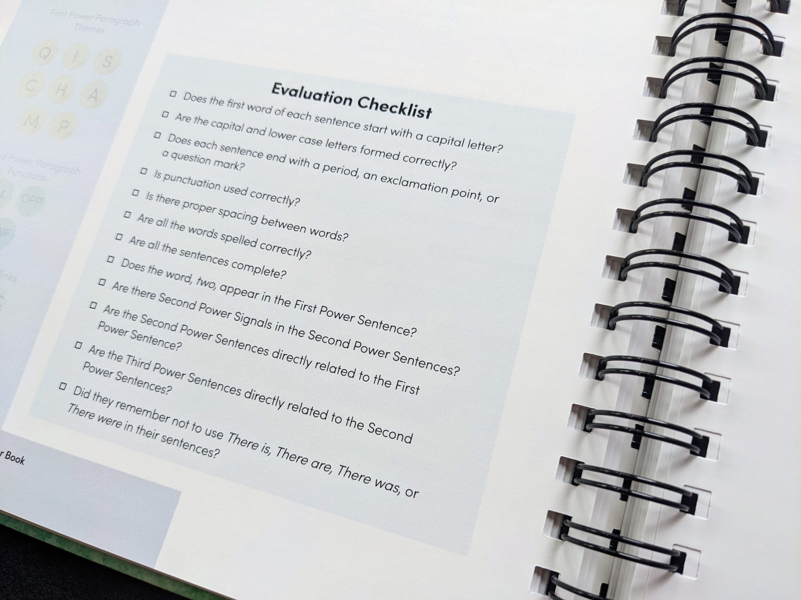 Sample evaluation checklist